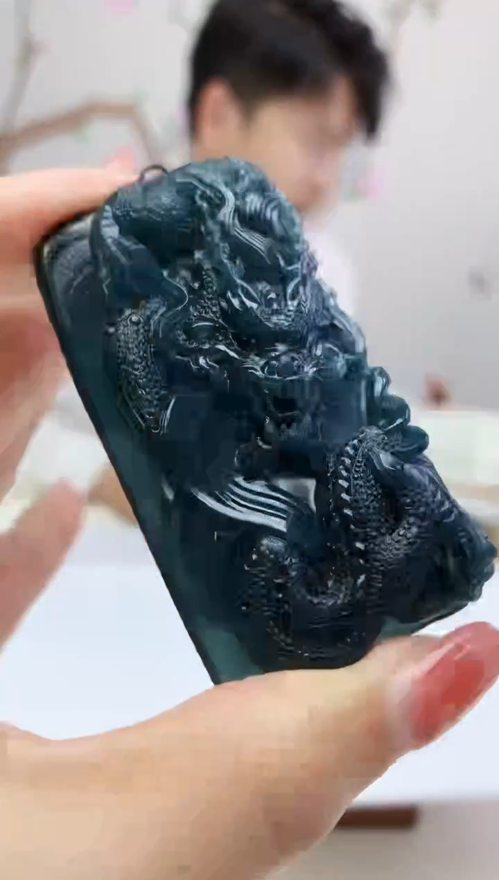 定制翡翠未镶嵌005xm-毛货龙牌70