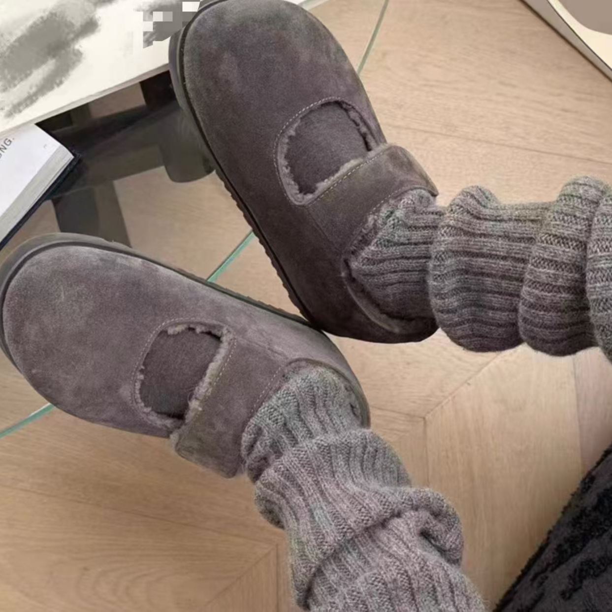 欧货 真皮加绒玛丽珍时尚厚底百搭博肯7272