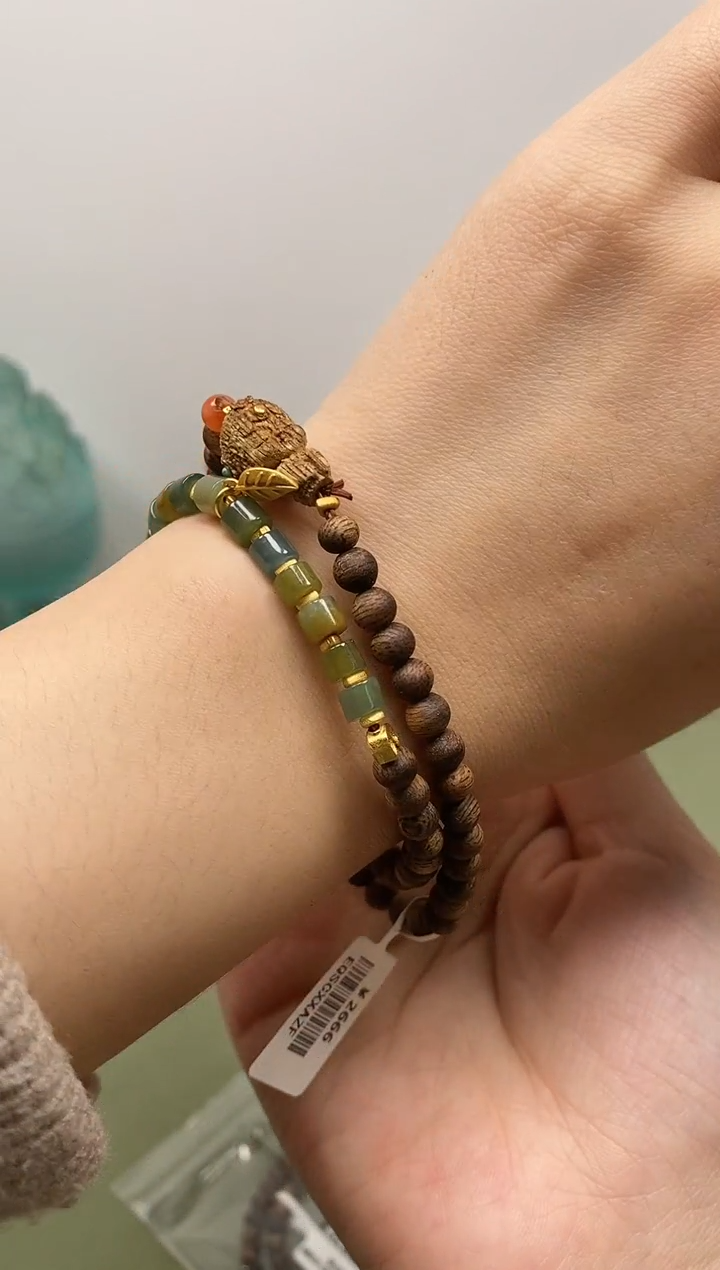 【闪购商品】沉香手串越南芽庄白奇楠青衣双圈