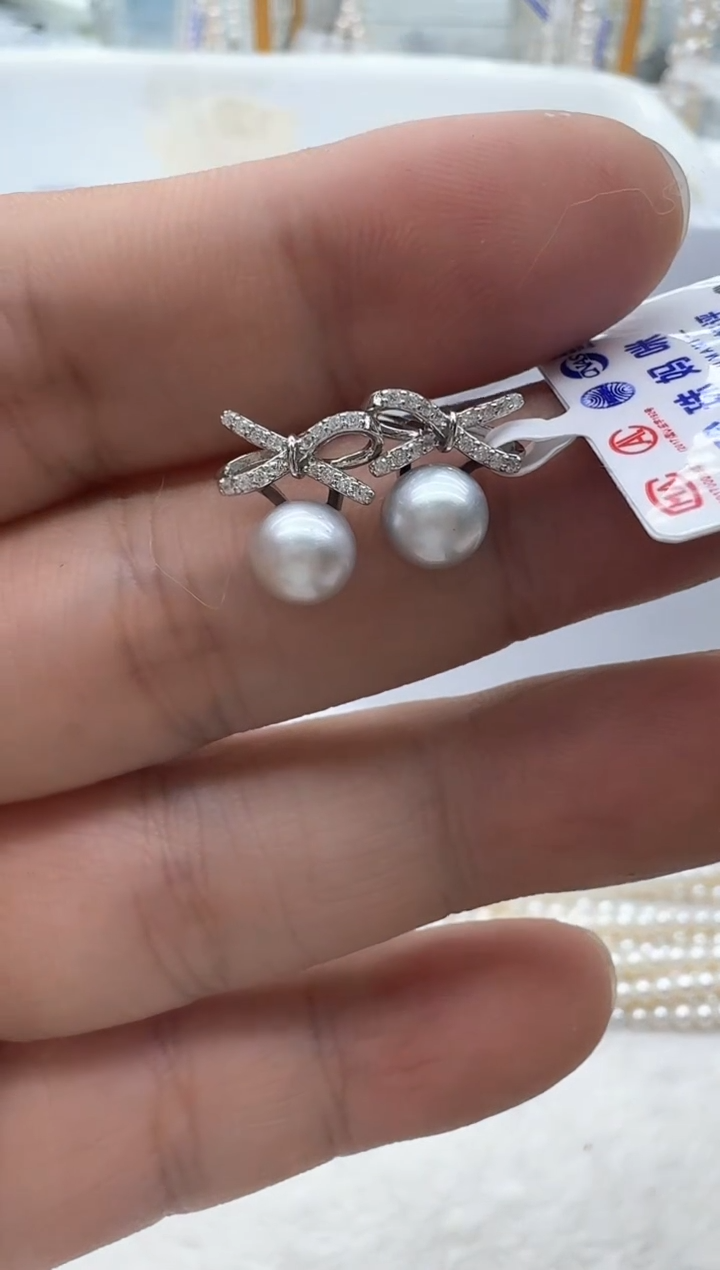 【闪购商品】海水珍珠耳饰银S925镶嵌清货