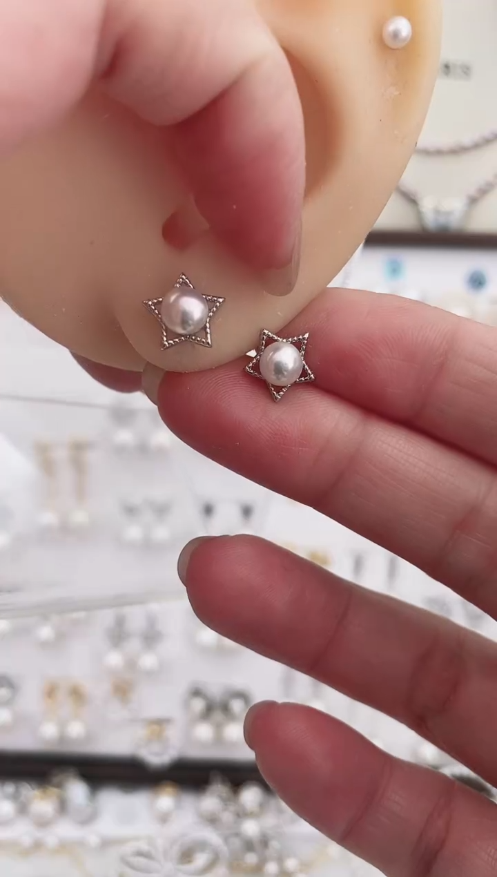 合金耳饰淡水珍珠99