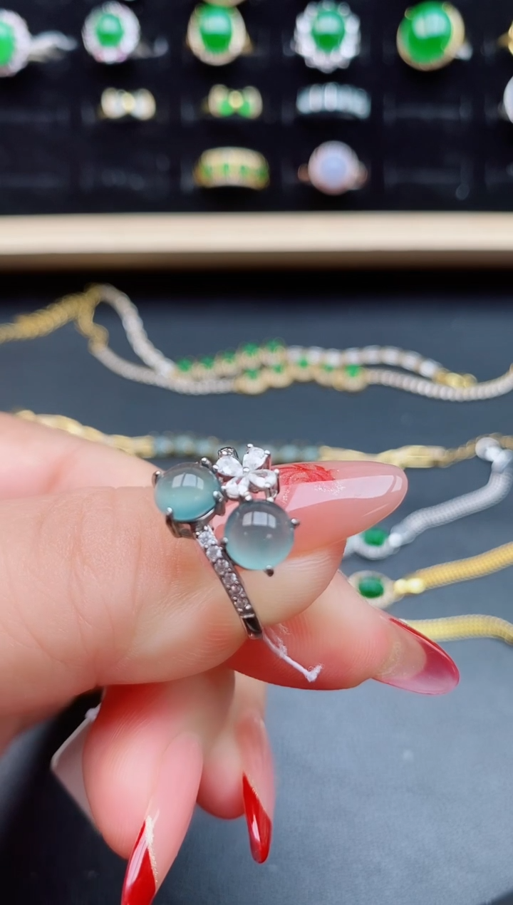 【闪购商品】翡翠戒指银S925镶嵌508050