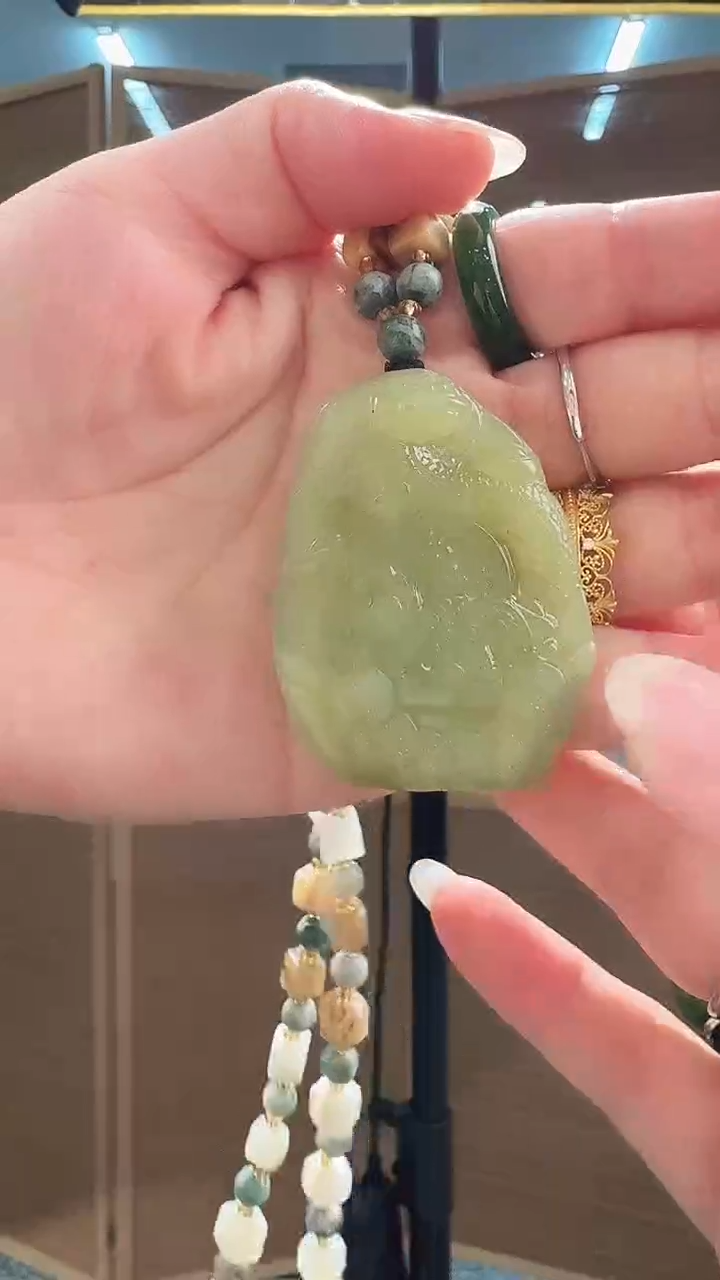 岫玉未镶嵌颈饰吊坠多样式发货只发一个