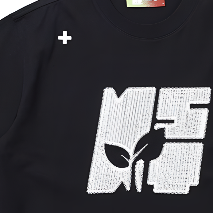 N家潮牌夏季新款重磅宽松短袖t恤男女情侣黑色上衣