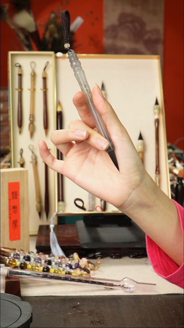 孤品高货毛笔链接 清水试笔 蘸墨不退