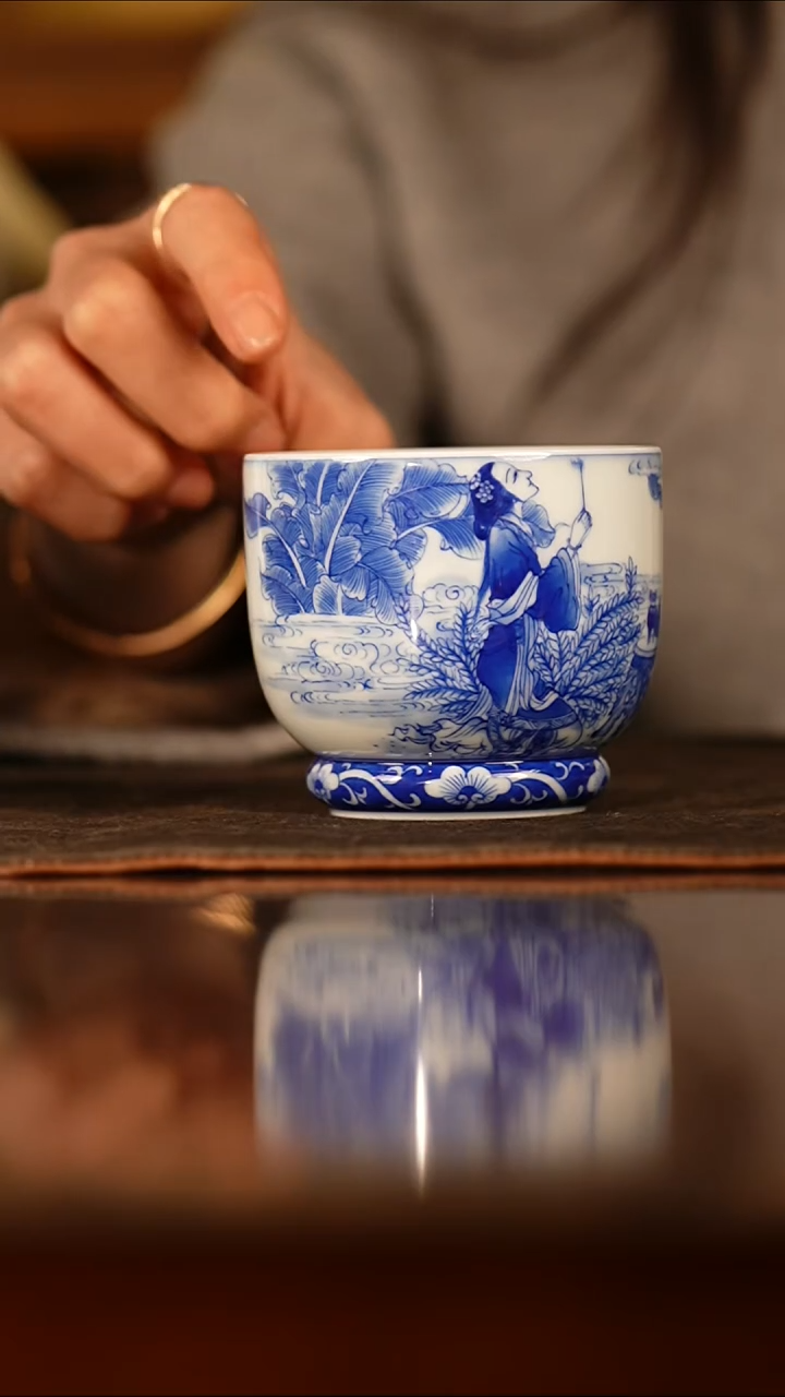 瓷瓷姑娘燕鸿开物貂蝉拜月杯