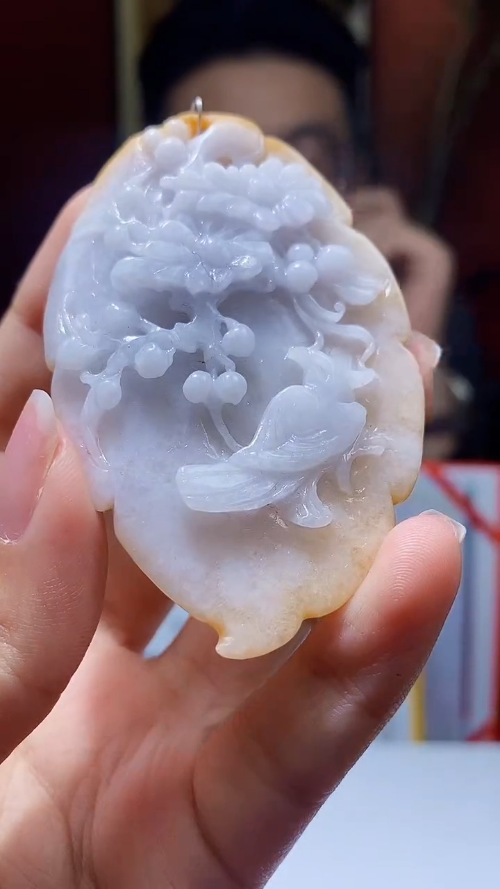 未镶嵌定制翡翠KK翡翠毛货吊坠-5