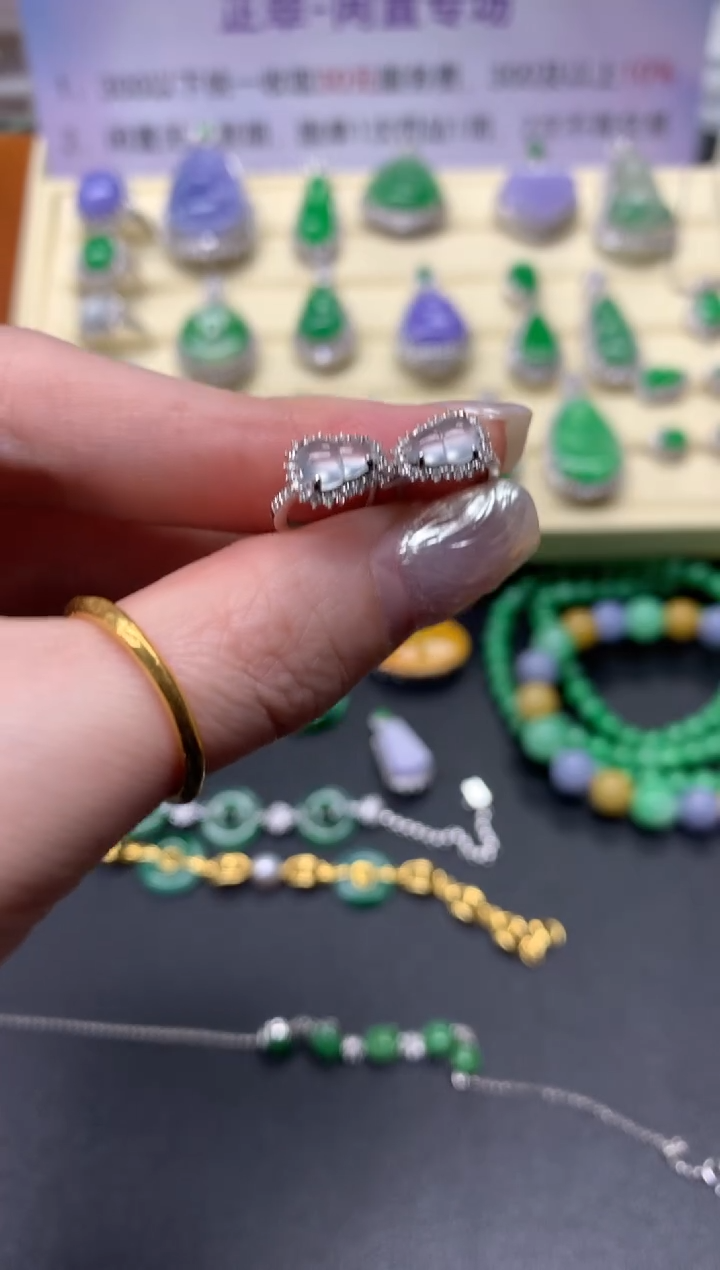 【闪购商品】翡翠耳饰18K金镶嵌耳饰|2800+280