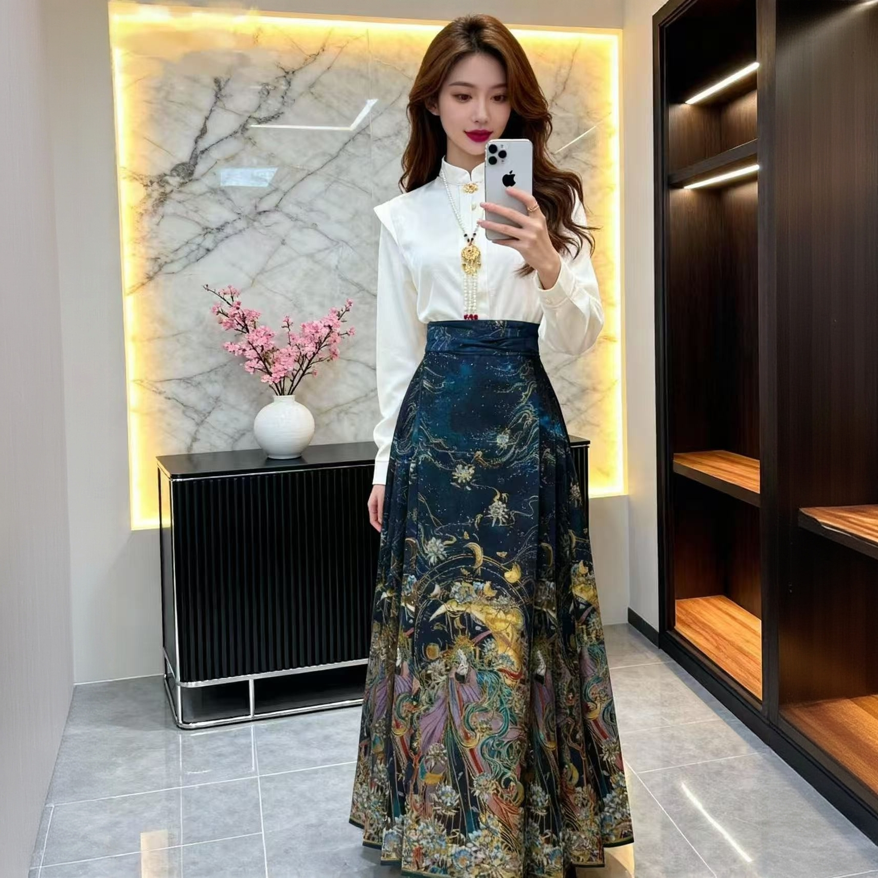 【拍一发4】【月下女神】满织-马面裙 重工 织锦缎 妆花 马面裙重工款