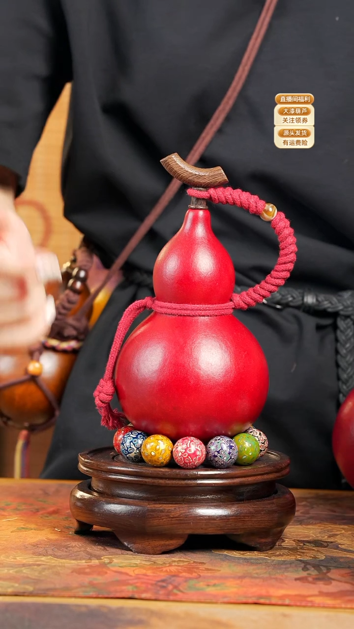 WL022大漆酒葫芦不包手串及旋转底座