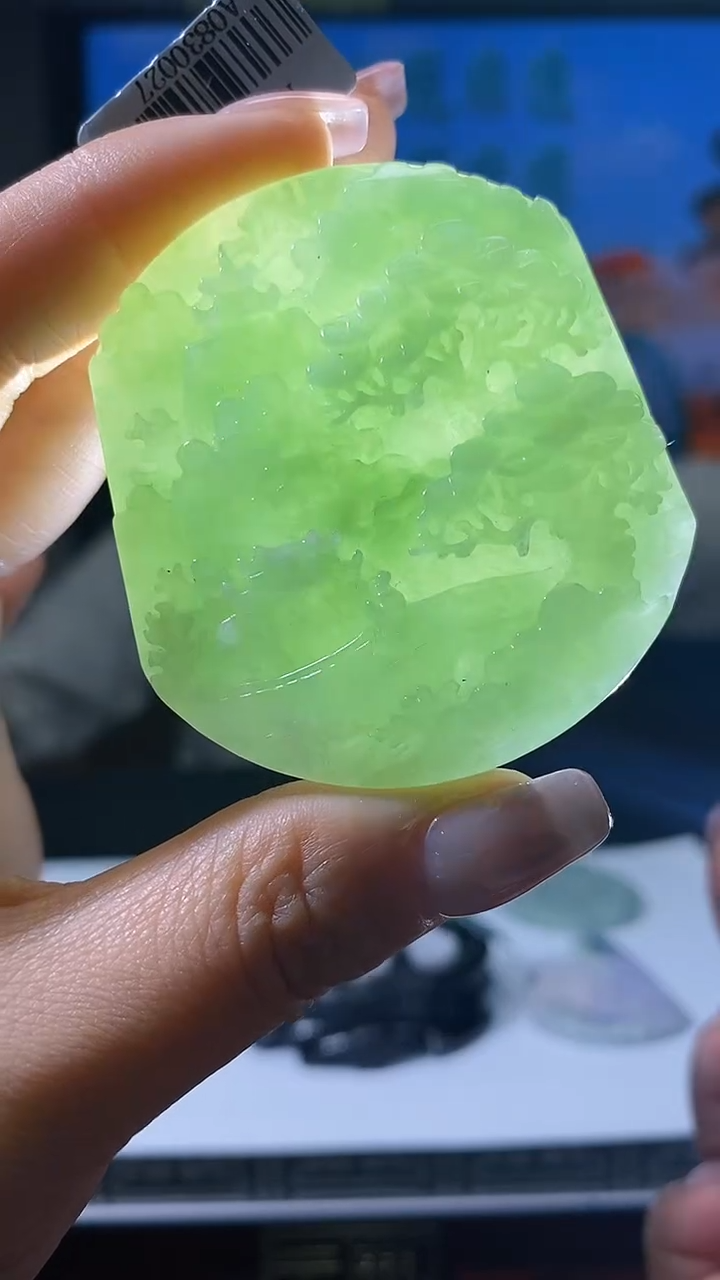 【闪购商品】定制翡翠未镶嵌39/0216/W/发其一件/山水