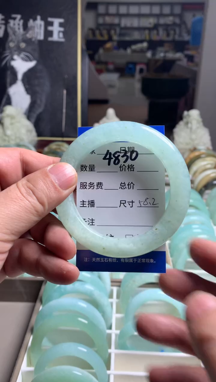【闪购商品】蛇纹石玉手镯未镶嵌4830