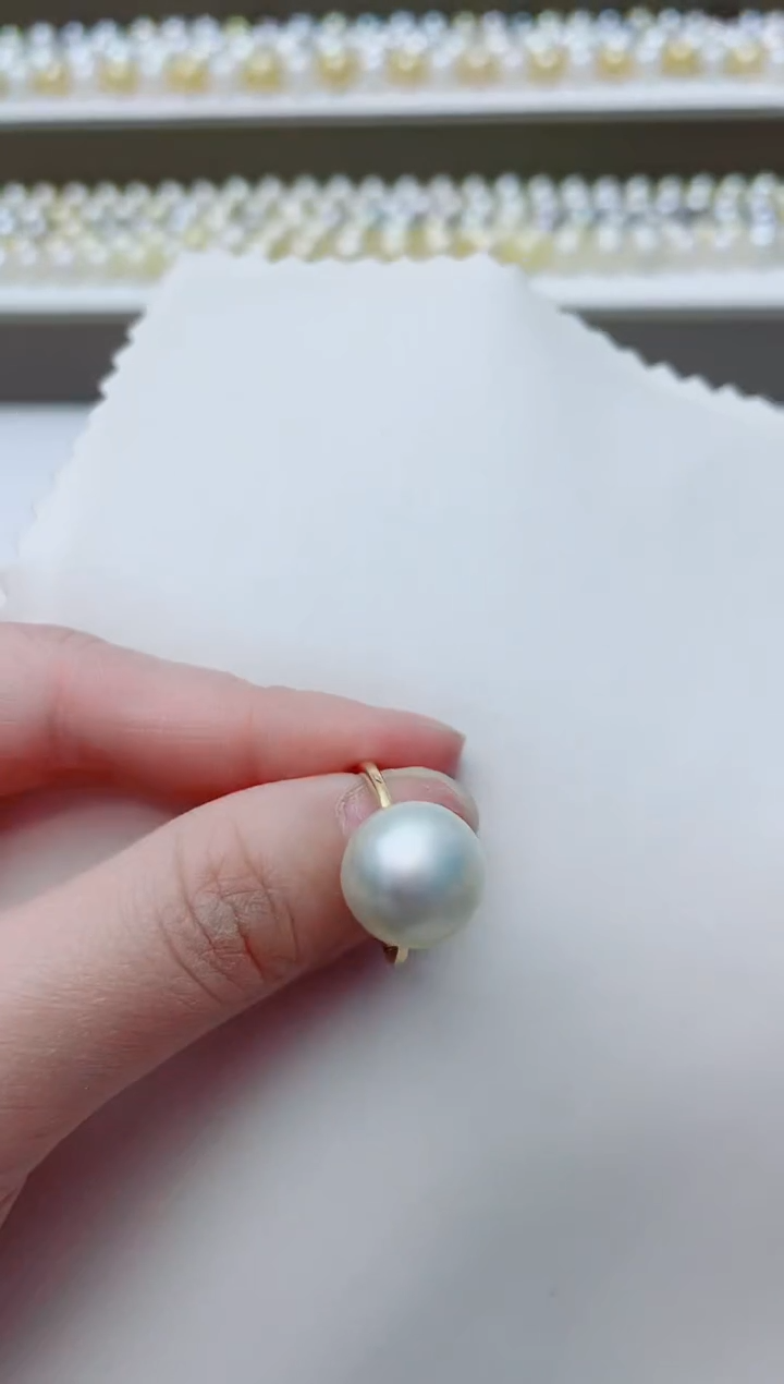 海水珍珠银S925镶嵌戒指A98