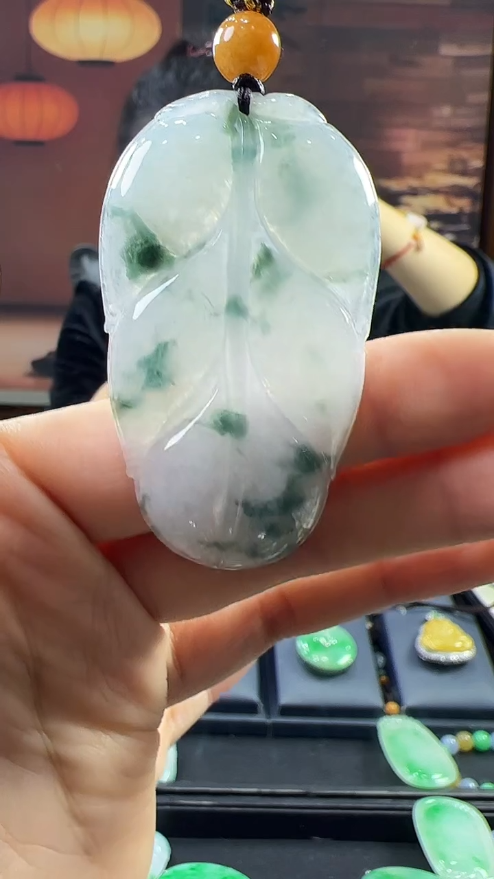 未镶嵌挂件翡翠叶子