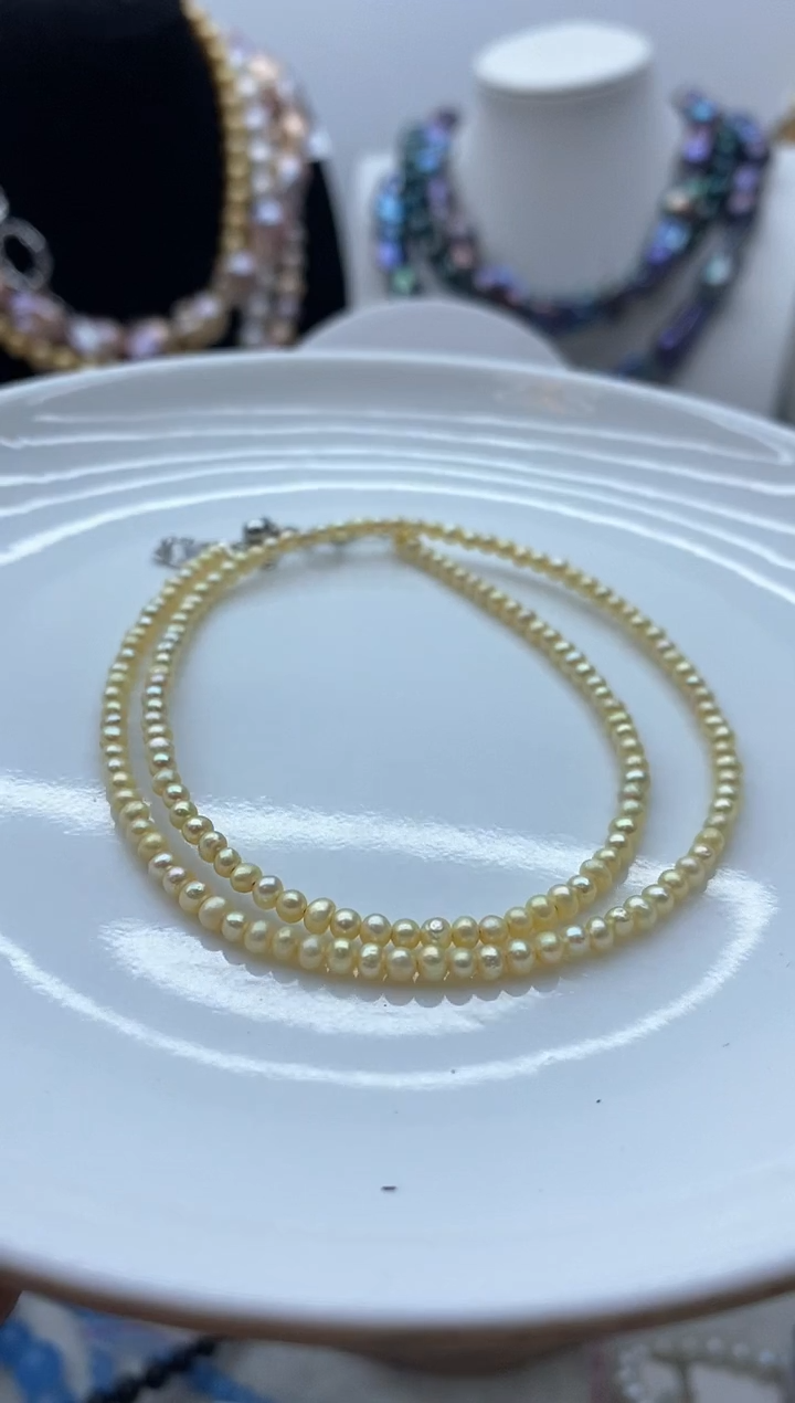 【闪购商品】淡水珍珠颈饰钛钢160