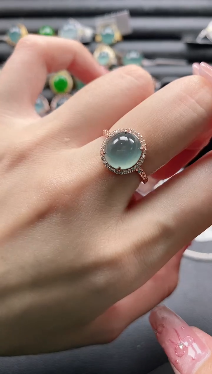 【闪购商品】翡翠戒指银S925镶嵌1111