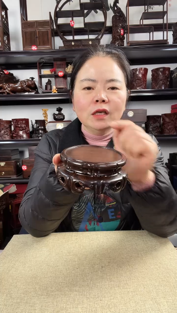 木旋转如意老李红木工艺品