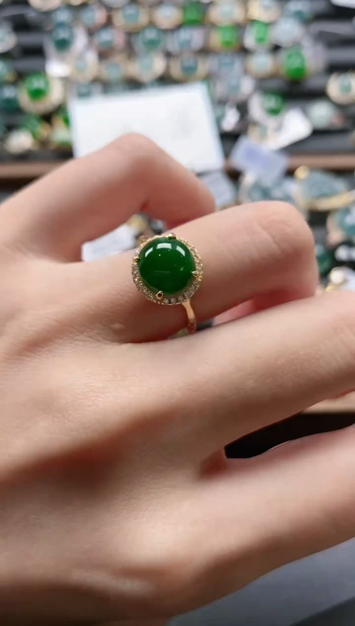 【闪购商品】翡翠戒指银S925镶嵌51151