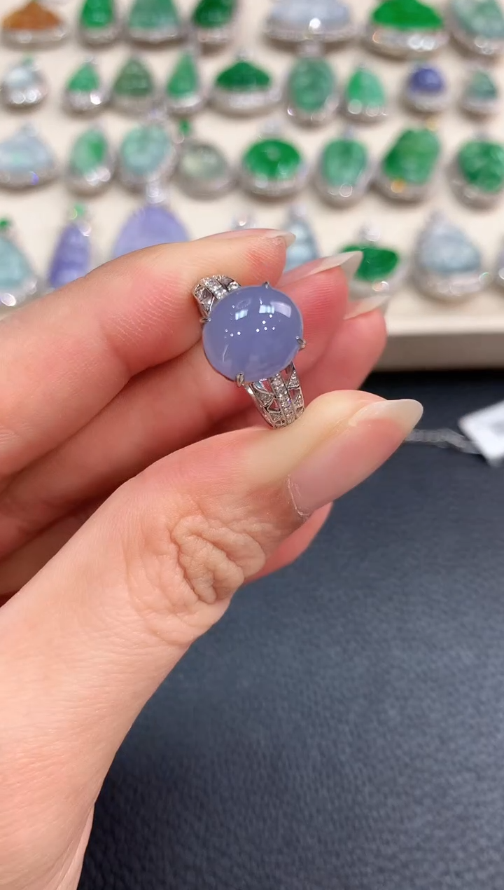 【闪购商品】翡翠戒指18K金镶嵌n6    