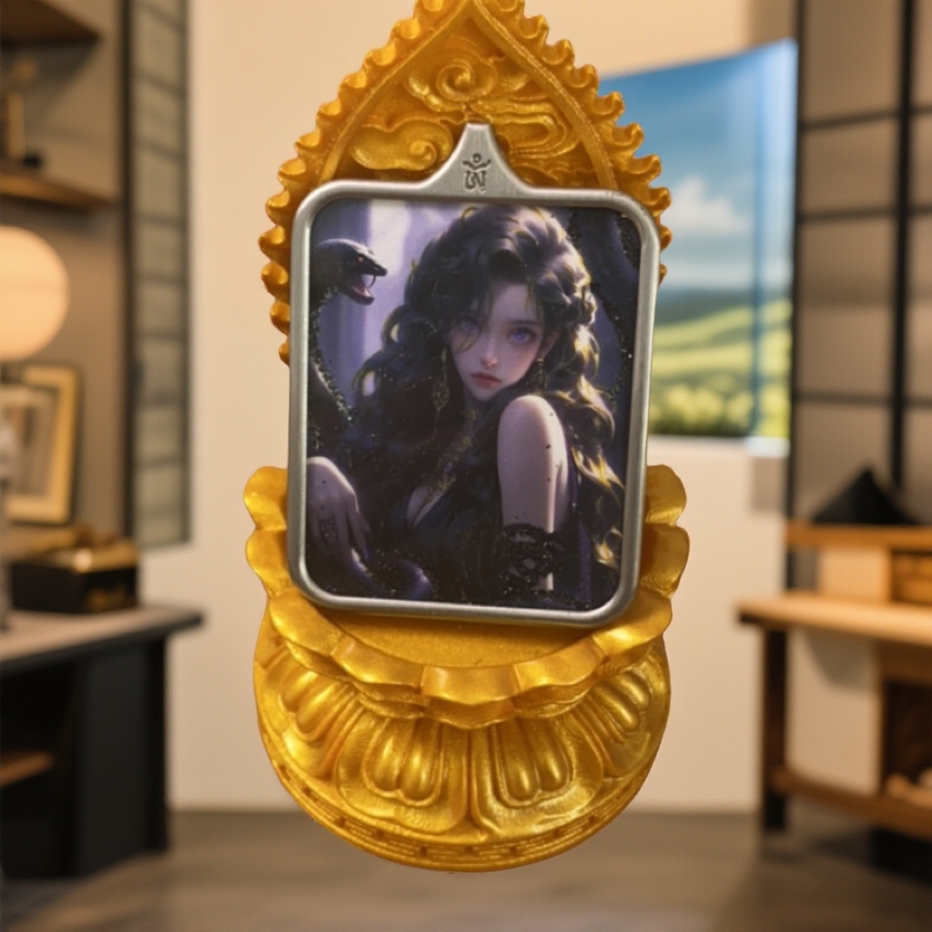 彩金蟒娘娘紫眼睛唐卡