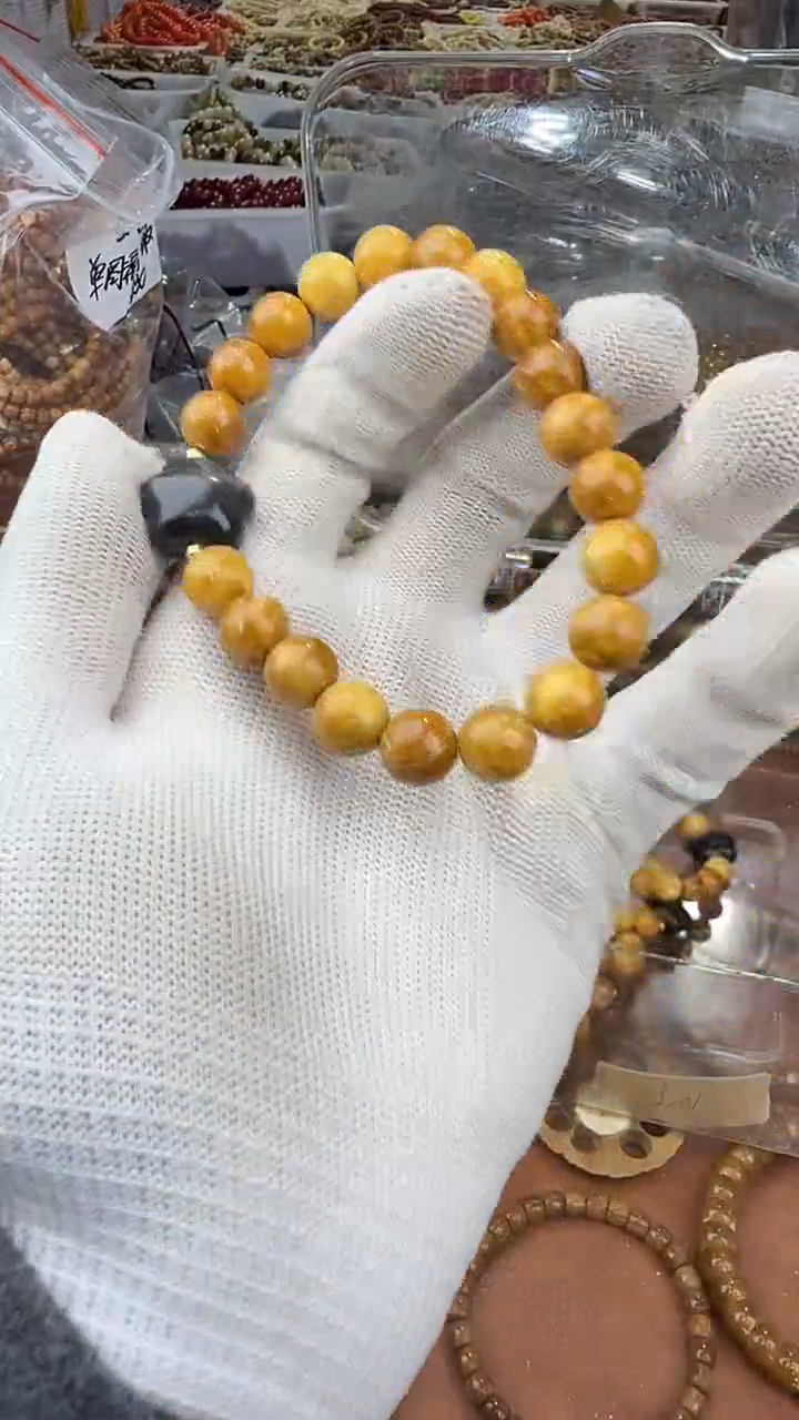 手串库克黄金甲10MM圆珠搭配五角星