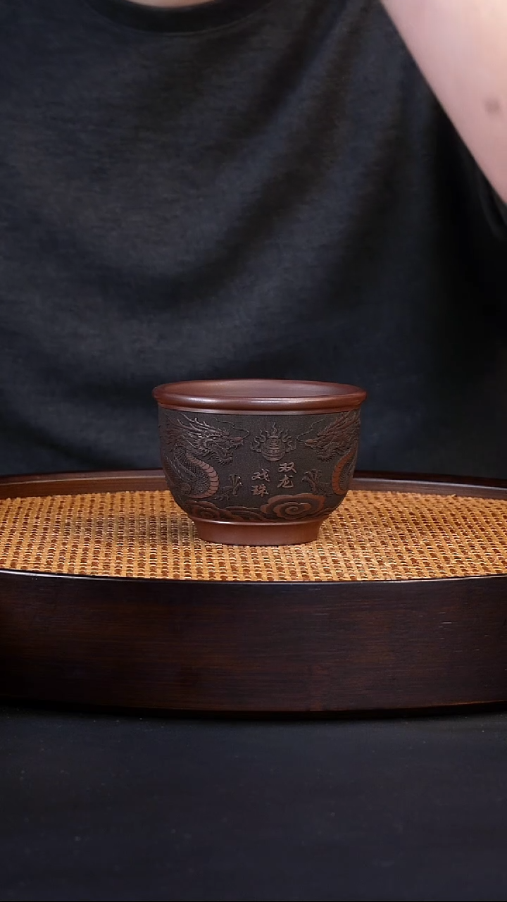 茶杯紫砂宜兴原矿全手工紫砂杯