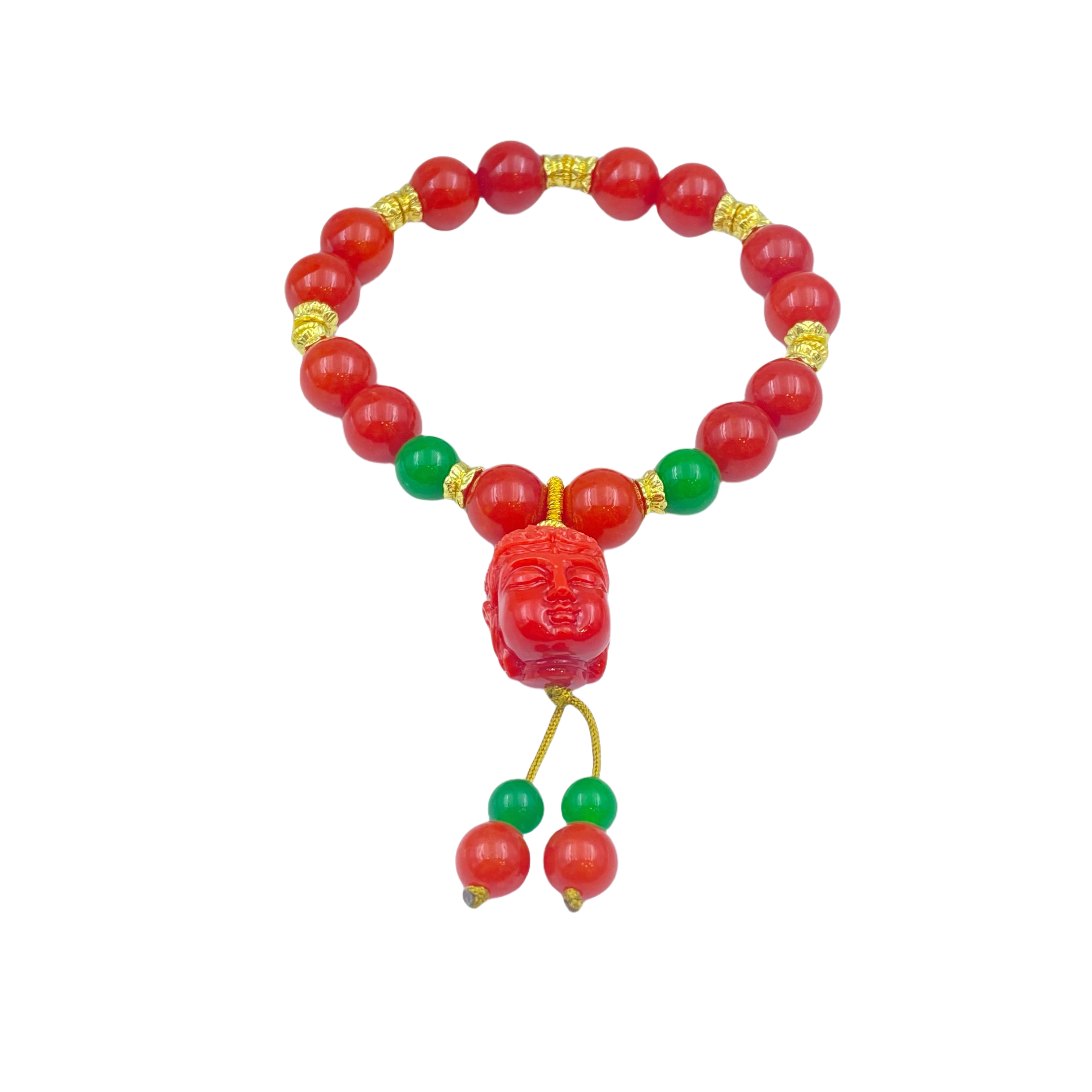 南红玛瑙山湖佛头手链S1303X合金