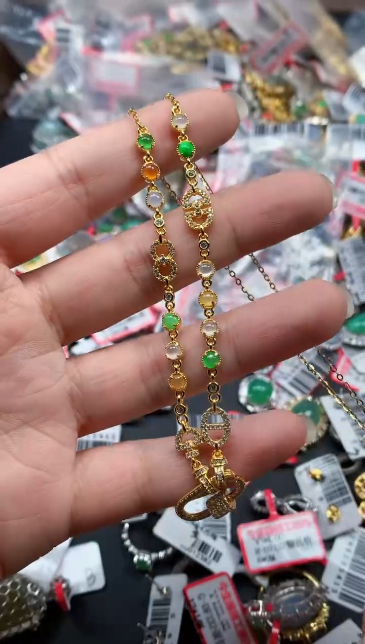 银S925镶嵌戒指翡翠天然A货缅甸翡翠
