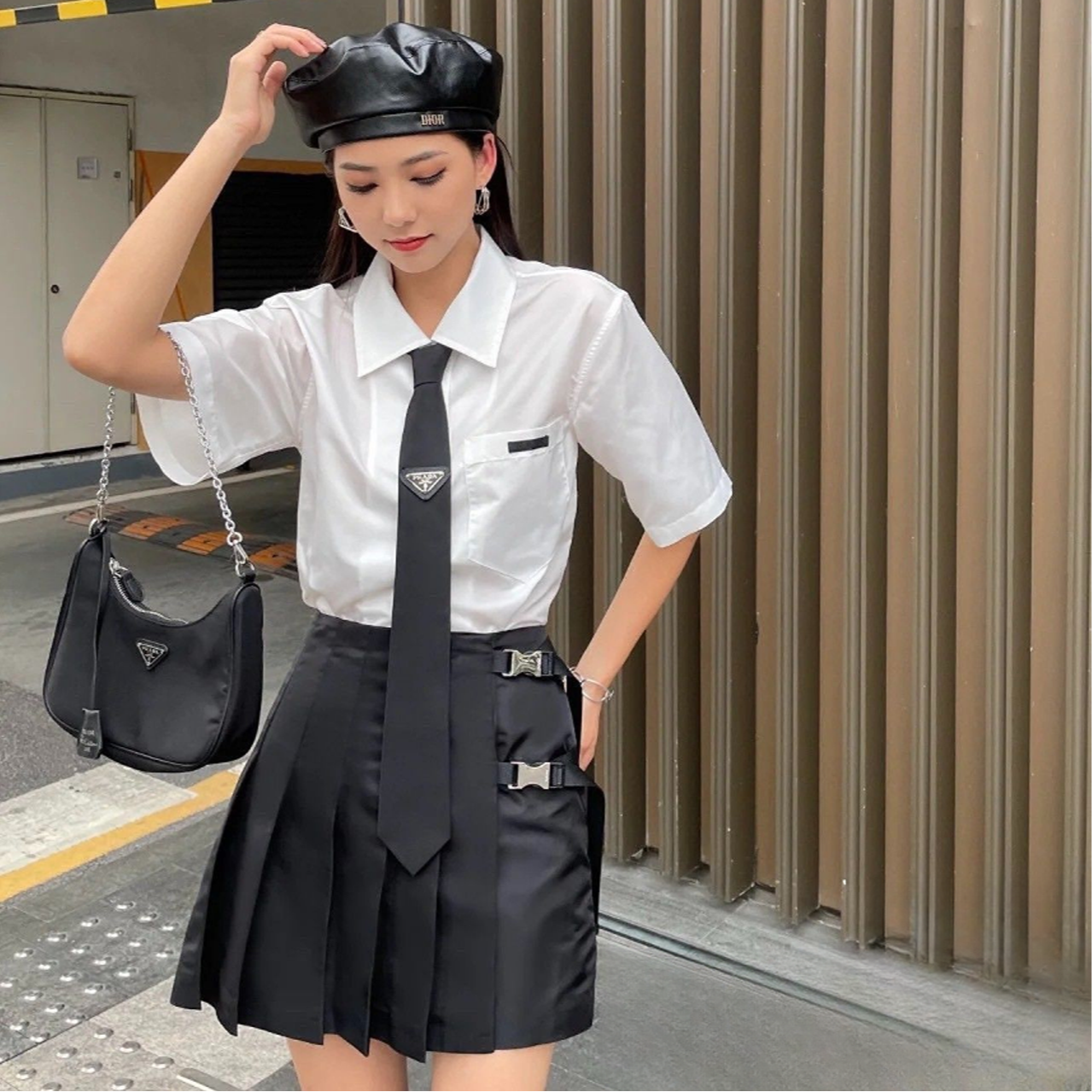 全新未使用 Prada/普拉达 双双臻选/ac00488/普拉达短裙