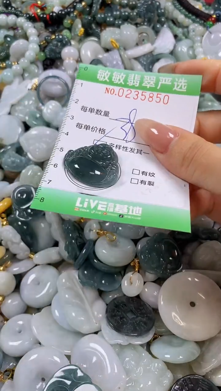 翡翠未镶嵌颈饰闪购0235850多样性发其一