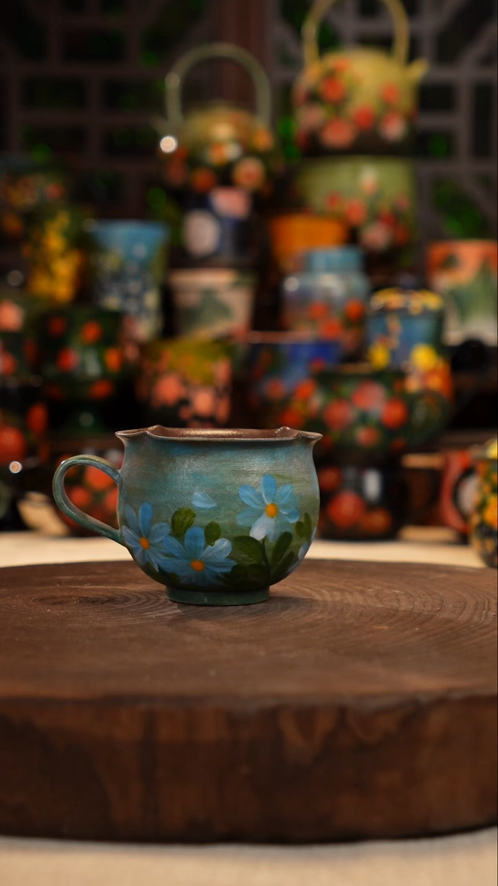 油画   釉下彩  杯子