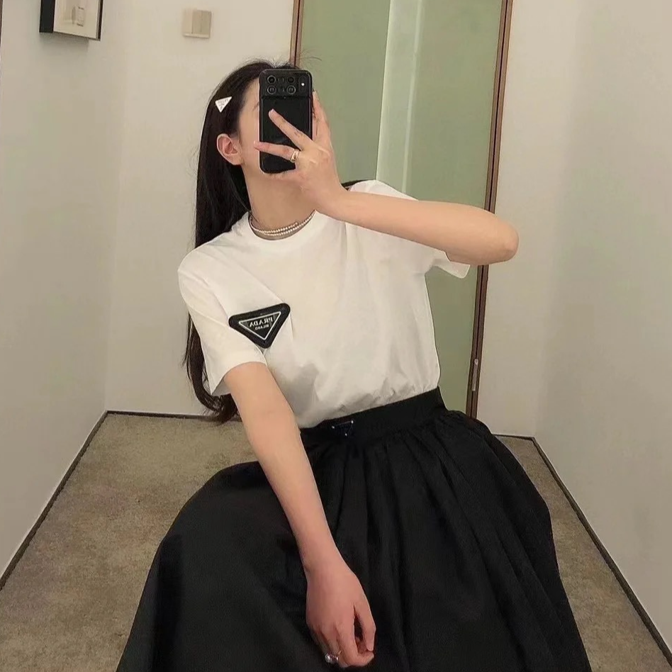 未使用 Prada/普拉达 Logo纯色短袖T恤