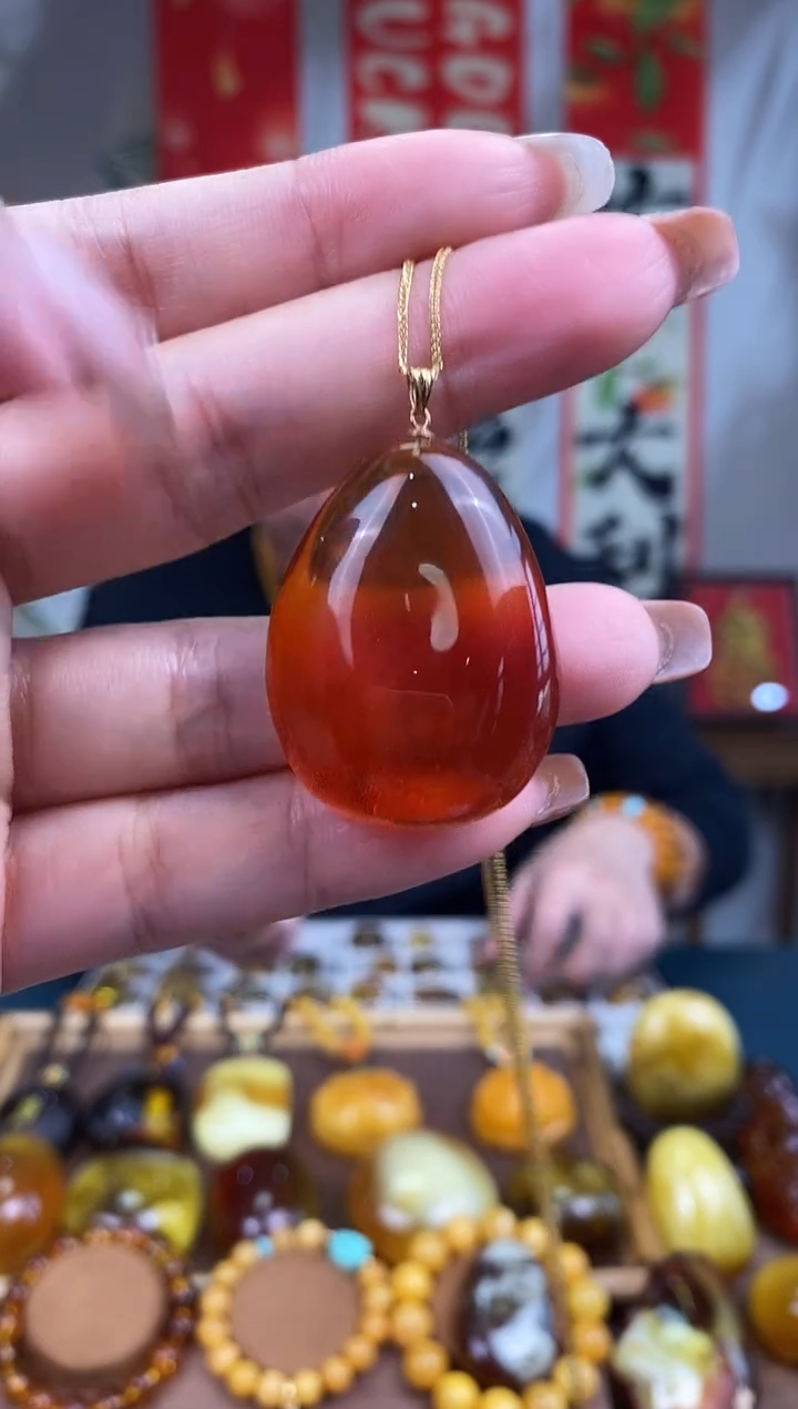 【闪购商品】琥珀裸石18K金镶嵌基地发货 一物一证 顺丰包邮