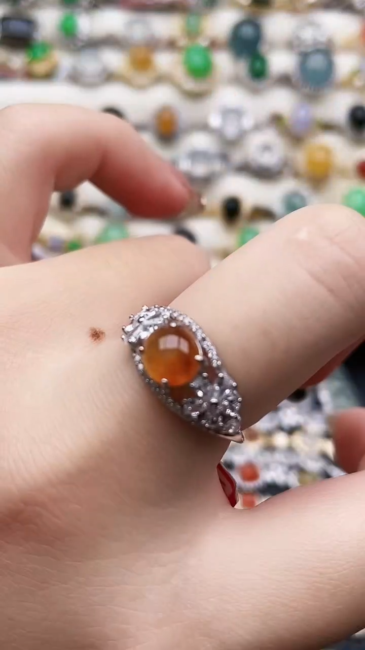 银S925镶嵌戒指翡翠15