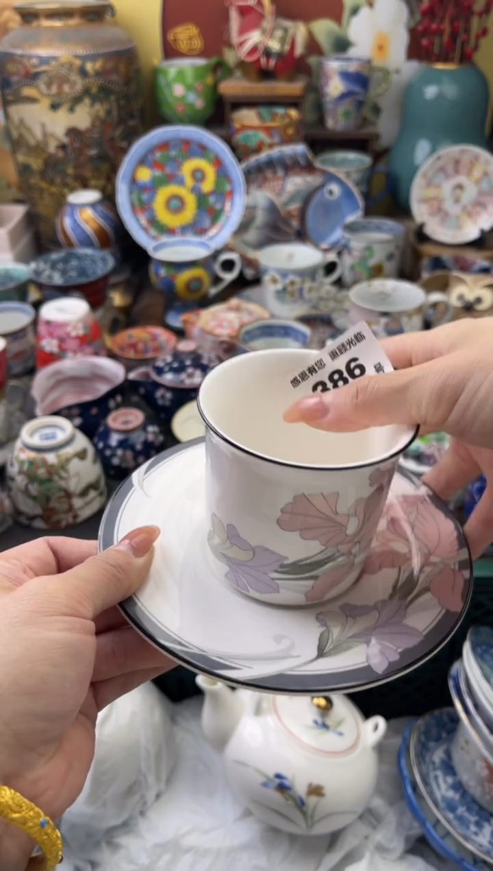 瓷片团**圆386号六六工艺品瓷器