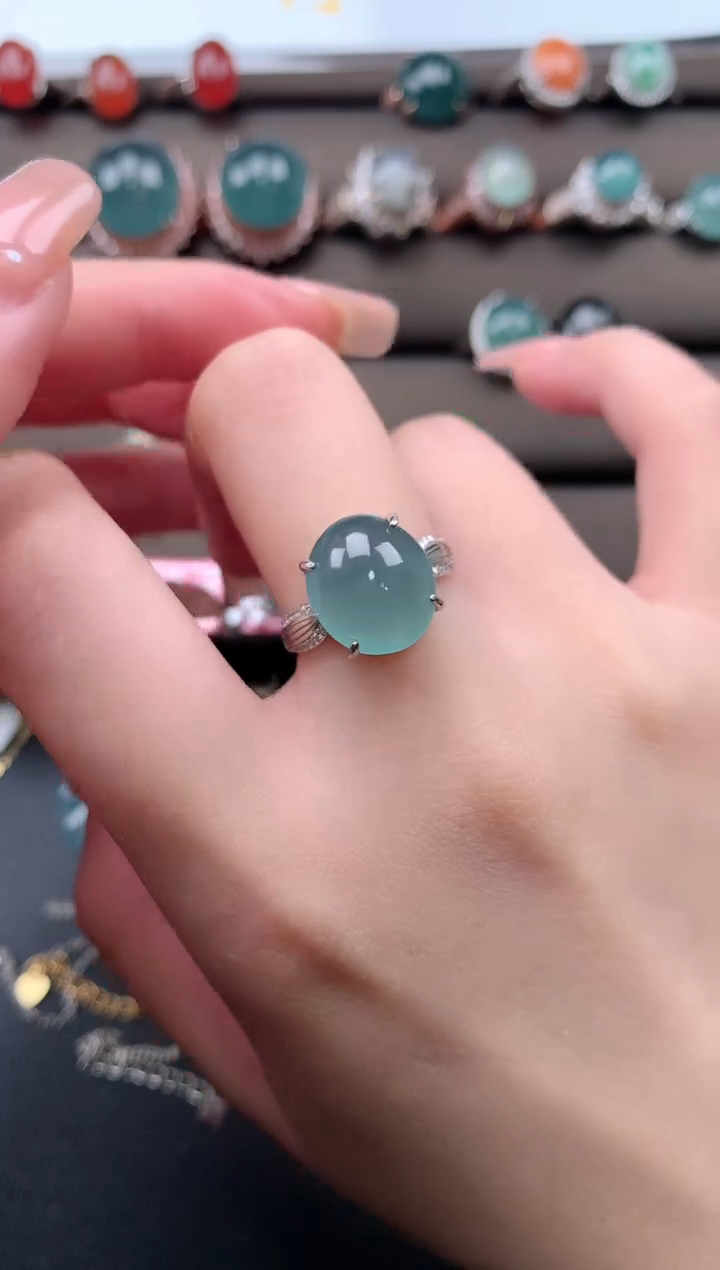 【闪购商品】翡翠戒指银S925镶嵌5245124