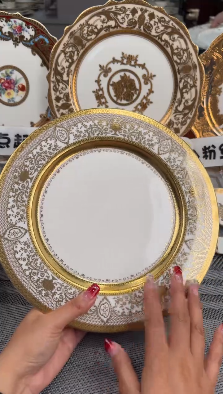 【闪购商品】瓷片10.5英寸平盘3个 瑕  福利价