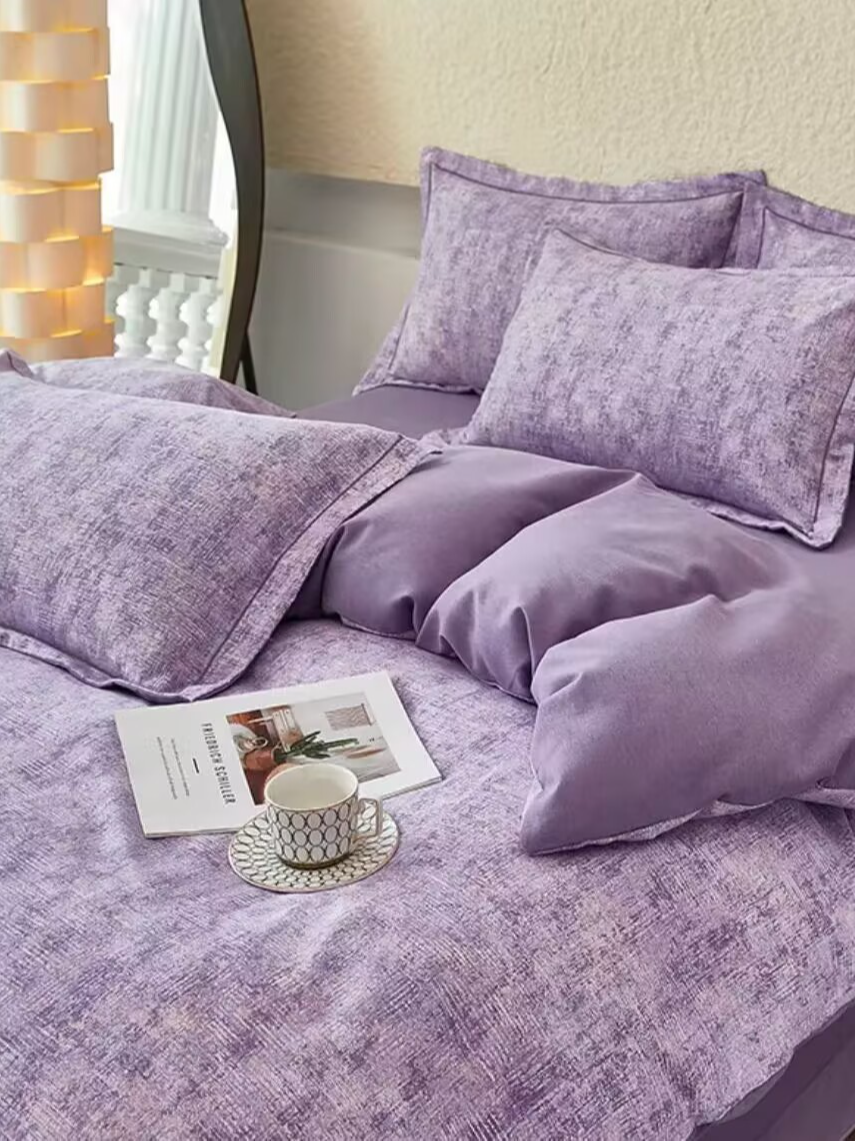 2025年新款双人四件套斜纹毛加厚床上用品被罩被套床单学生宿舍