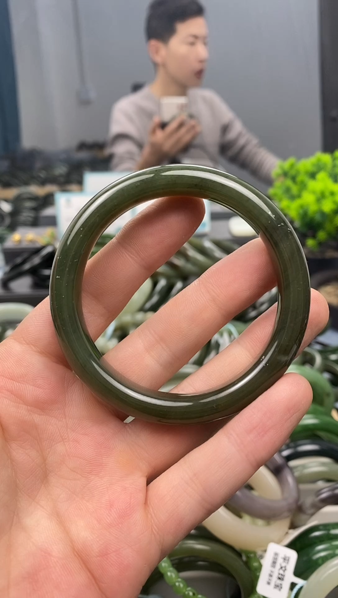 未镶嵌手镯和田玉57.2