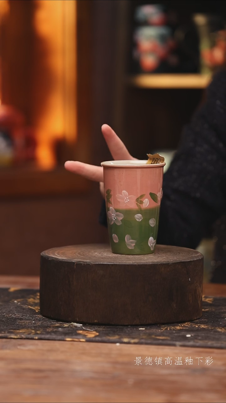 陶瓷景德镇高温釉下手绘陶瓷@L072@