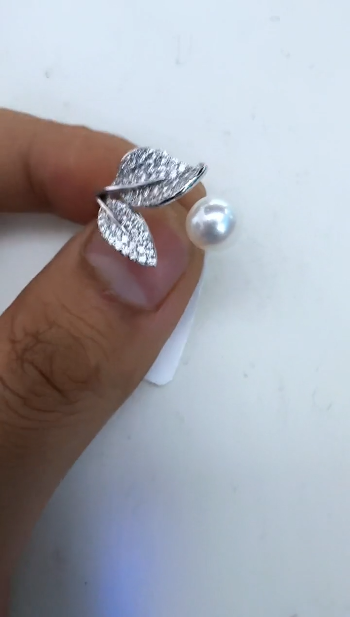 【闪购商品】海水珍珠戒指银S925镶嵌戒指