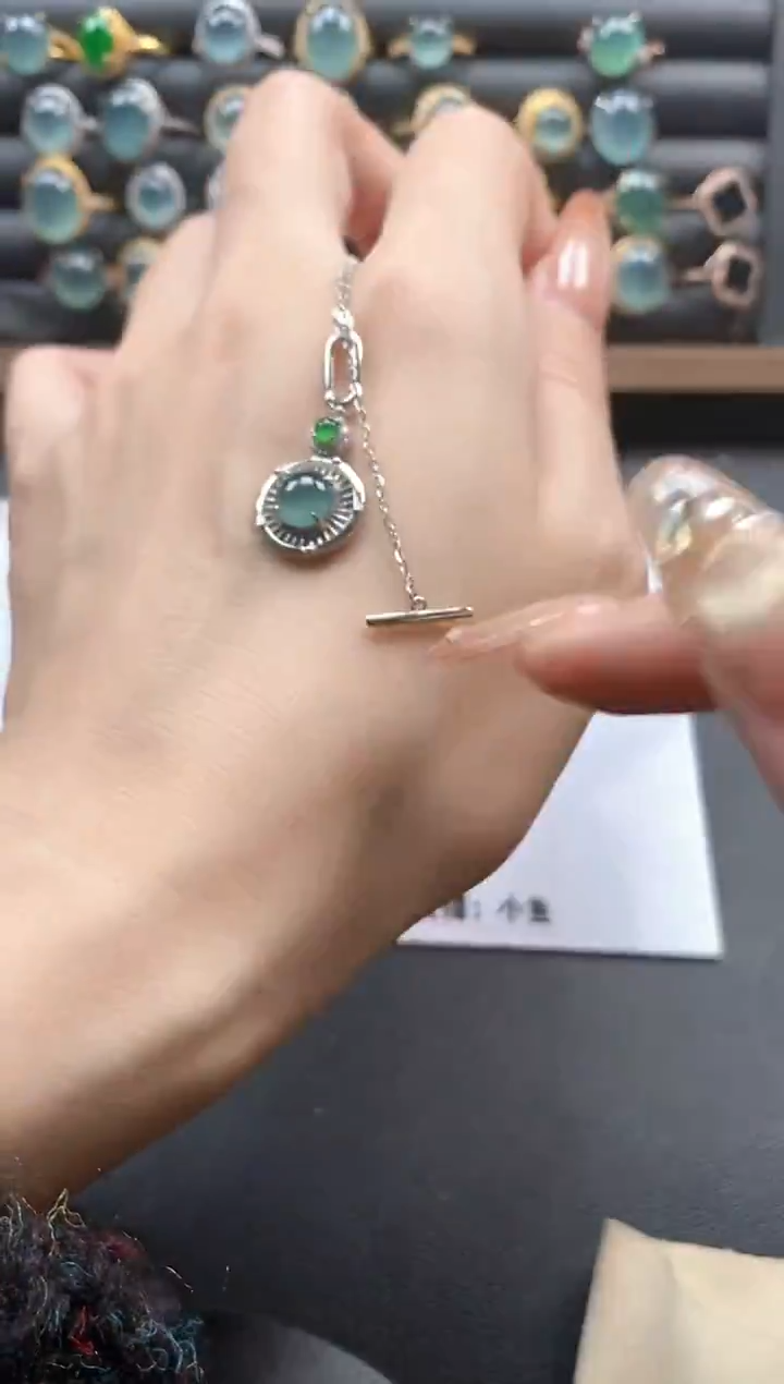 银S925镶嵌戒指翡翠51151