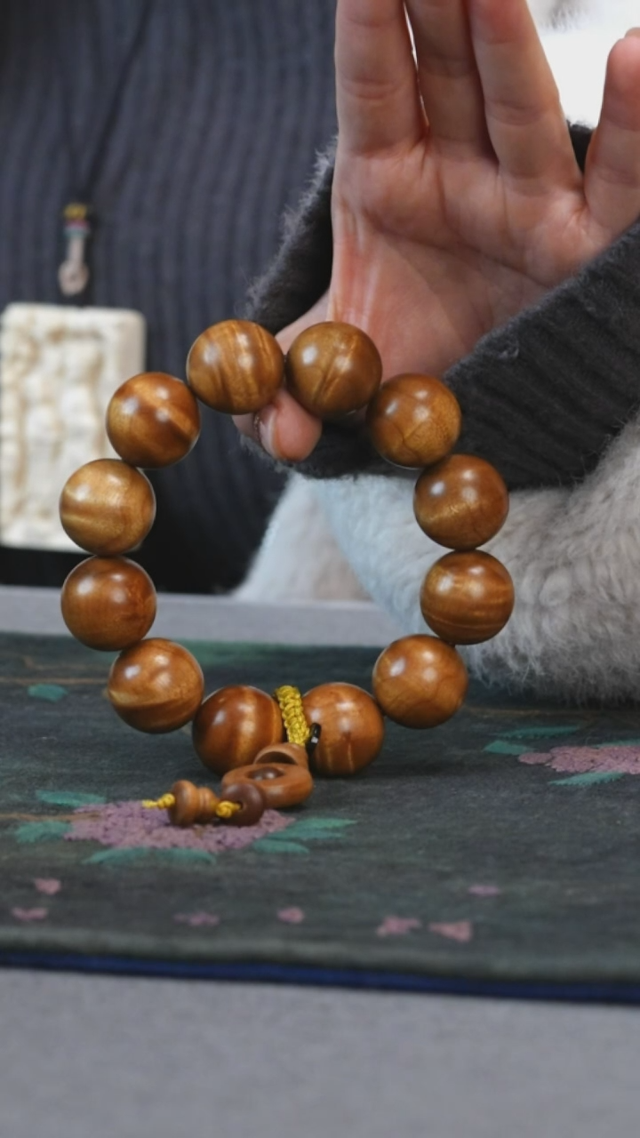 【闪购商品】楠木（金丝楠）手串/手链金丝楠枯木料水波纹手串