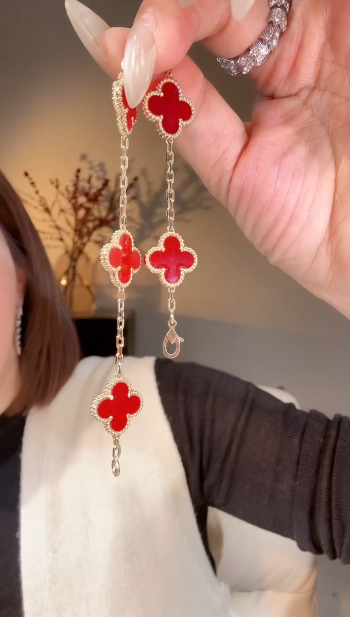 【闪购商品】玛瑙/玉髓手链18K金镶嵌11g红色