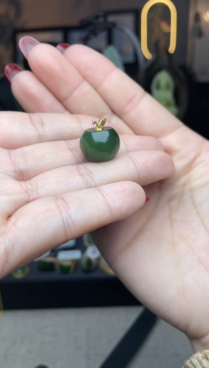 【闪购商品】和田玉颈饰18K金镶嵌ge13吊坠