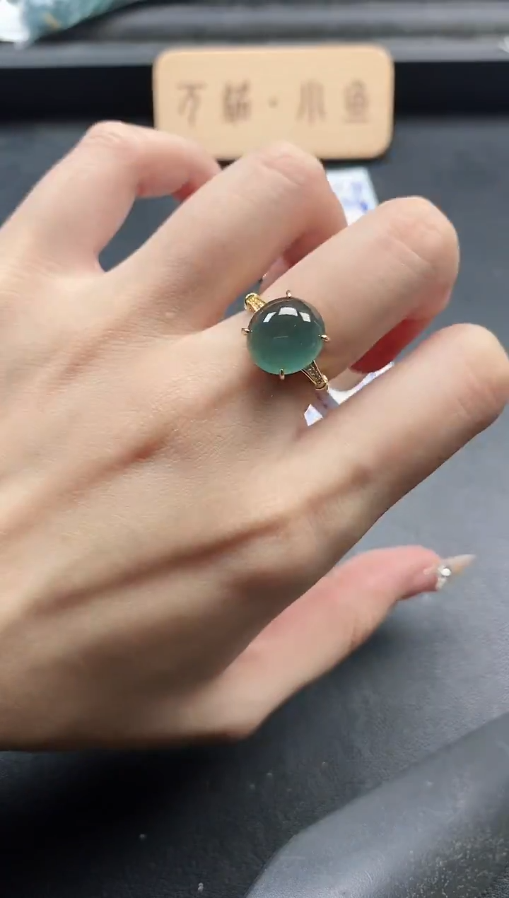 银S925镶嵌戒指翡翠511
