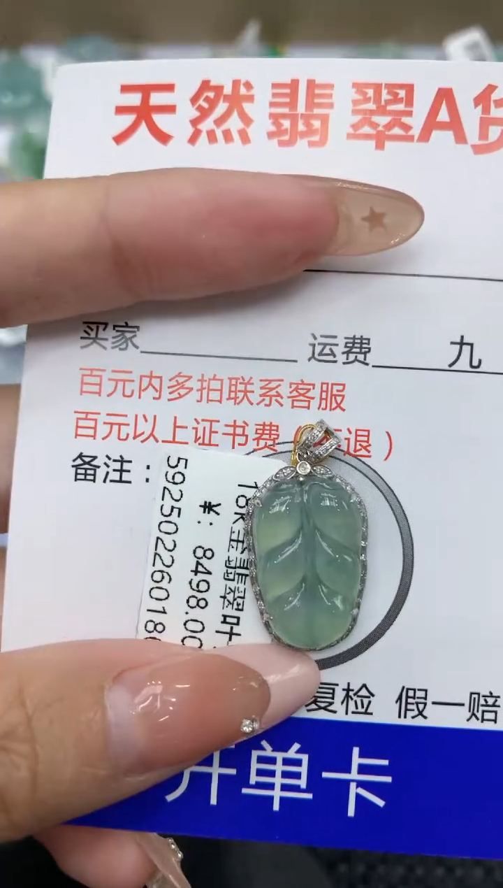 【闪购商品】翡翠颈饰18K金镶嵌111111111