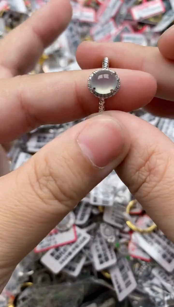 【闪购商品】翡翠戒指银S925镶嵌22222---9
