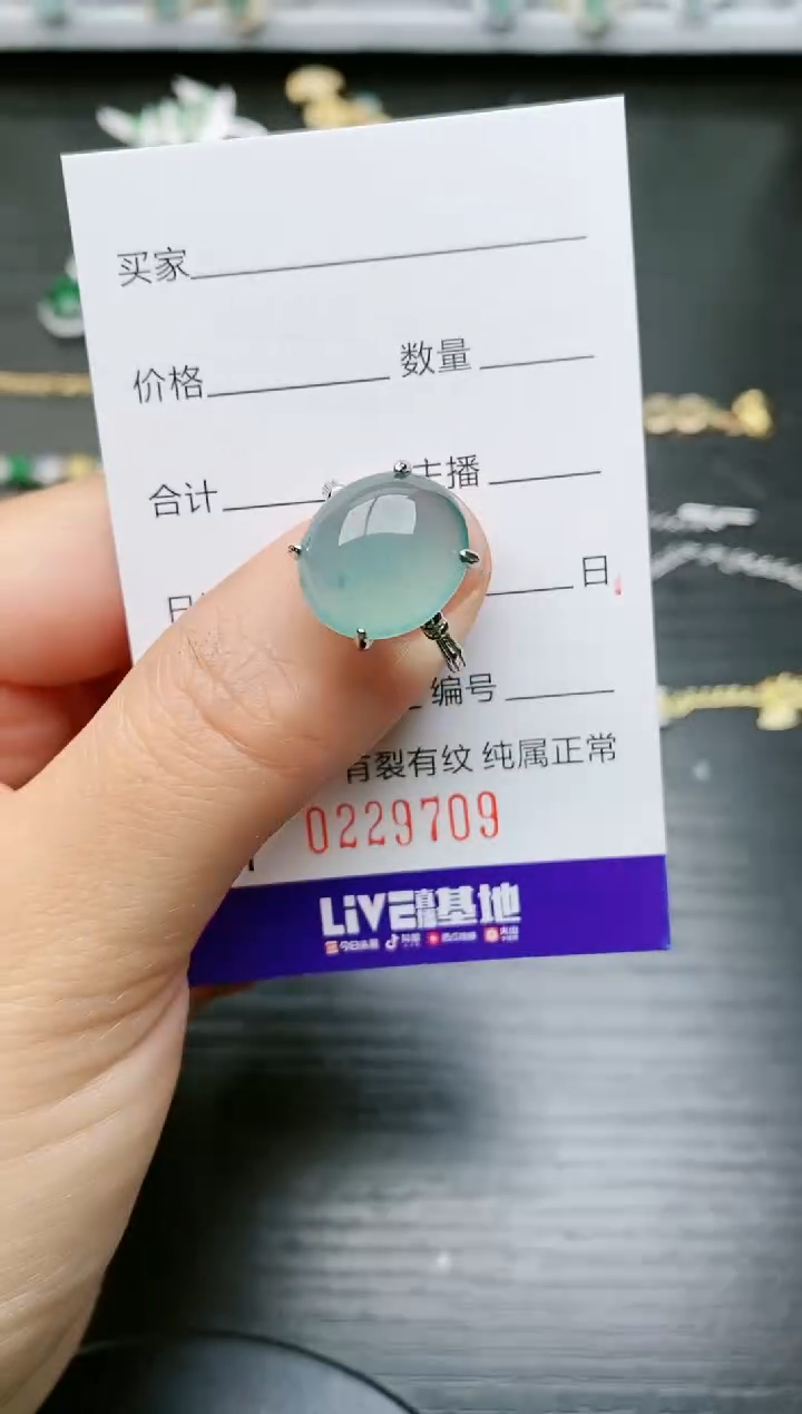 【闪购商品】翡翠戒指银S925镶嵌9709