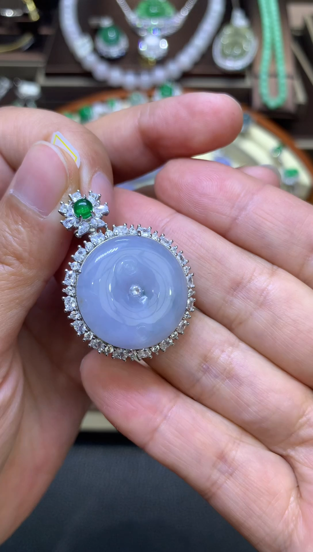 【闪购商品】翡翠颈饰银S925镶嵌11111111